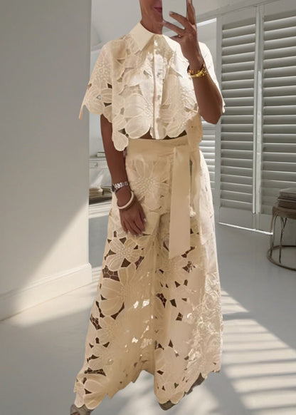 Luna Embroidered Two-Piece Set