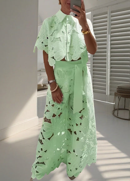 Luna Embroidered Two-Piece Set