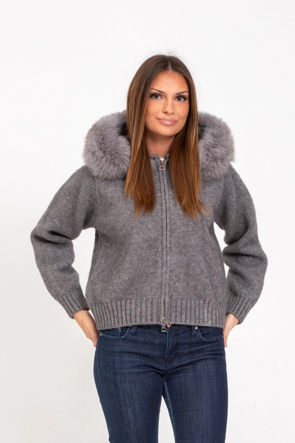 CozyFur Knit hoodie
