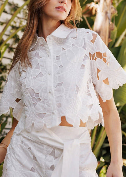 Luna Embroidered Two-Piece Set