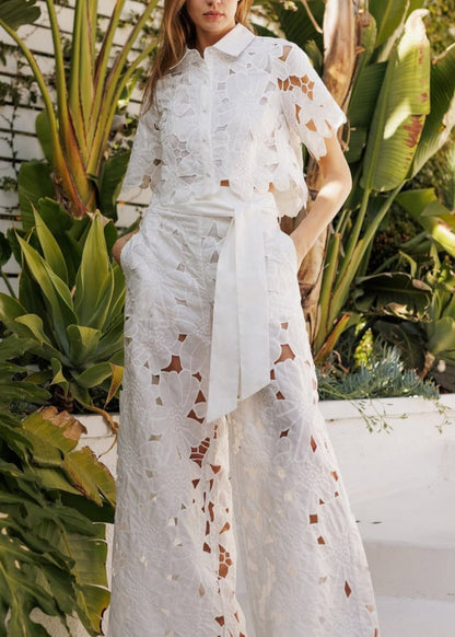 Luna Embroidered Two-Piece Set