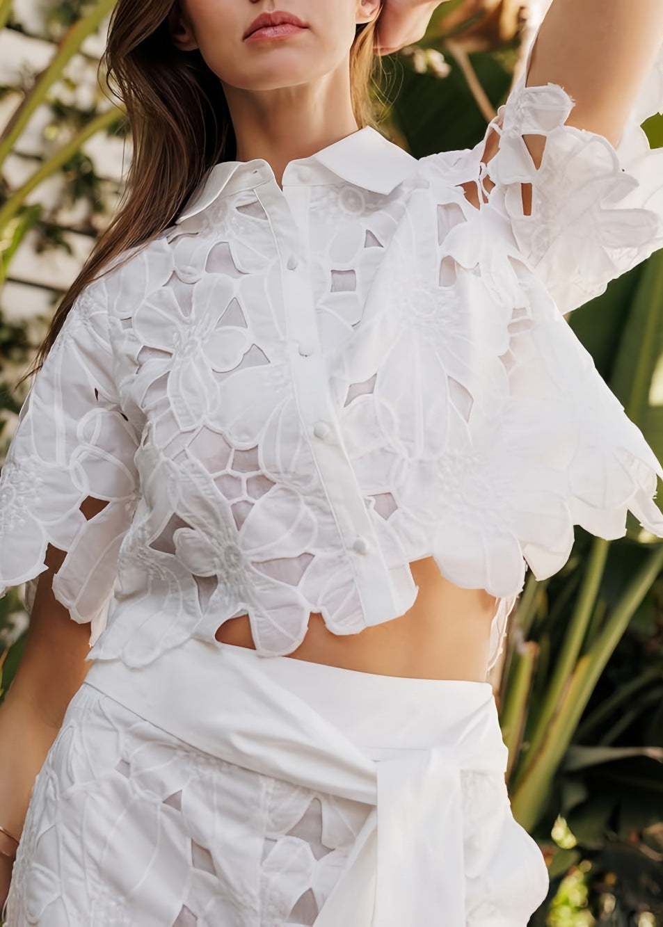 Luna Embroidered Two-Piece Set