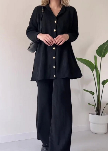 Cozy Button-Up Lounge Set