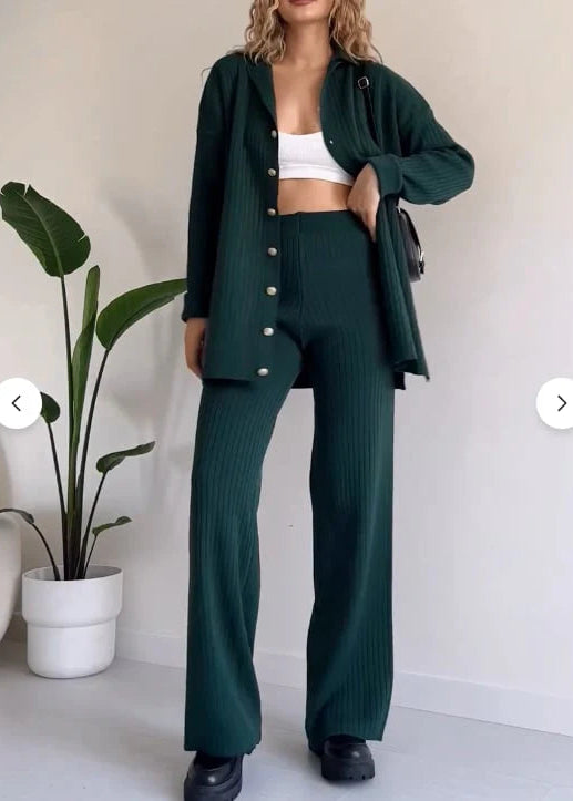 Cozy Button-Up Lounge Set