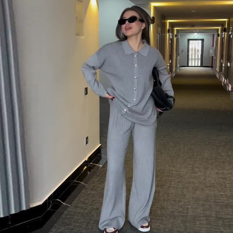 Cozy Button-Up Lounge Set